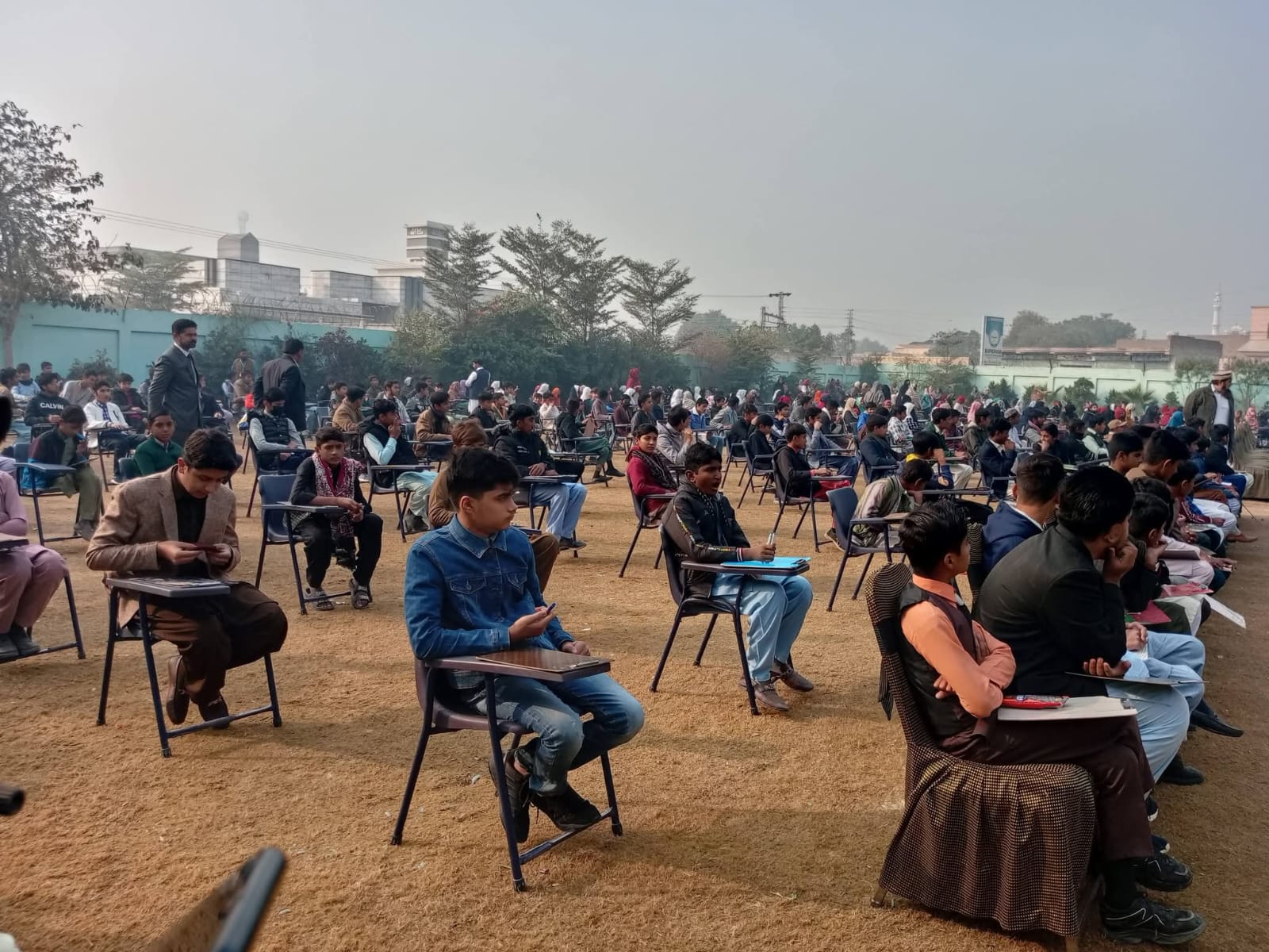 Students taking part in an academic gathering